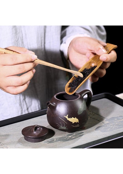 El Yapımı Yixing Çaydanlık Renk Handpainted Balık Su Isıtıcısı Yaratıcı Teaware Hediye Kutusu Gönder | Çaydanlıklar (Yurt Dışından)