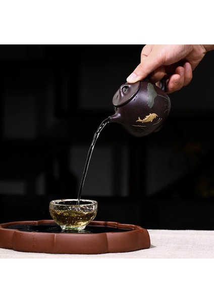 El Yapımı Yixing Çaydanlık Renk Handpainted Balık Su Isıtıcısı Yaratıcı Teaware Hediye Kutusu Gönder | Çaydanlıklar (Yurt Dışından)