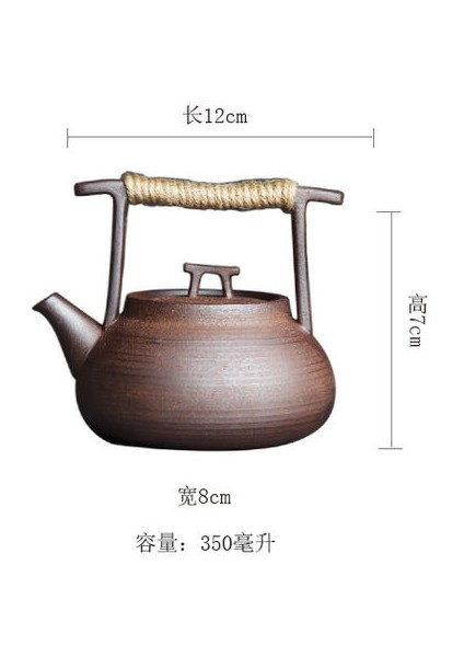 Stil Çaydanlık El Yapımı Retro Stoneware Kungfu Çay Töreni Taşınabilir Çay Makinesi Seramik Çaydanlık Çay Seti | Çaydanlıklar (Yurt Dışından)