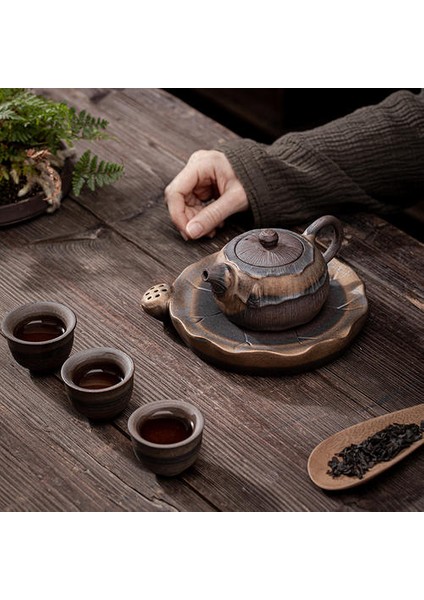 Japon Yaldız Demir Sır Tütsü Kolu Pot Seramik Kung Fu Demlik Tek Çaydanlık El Ewer Pu'er Çay Yapımı Cihazı Çay Kettle | Çaydanlıklar (Yurt Dışından)