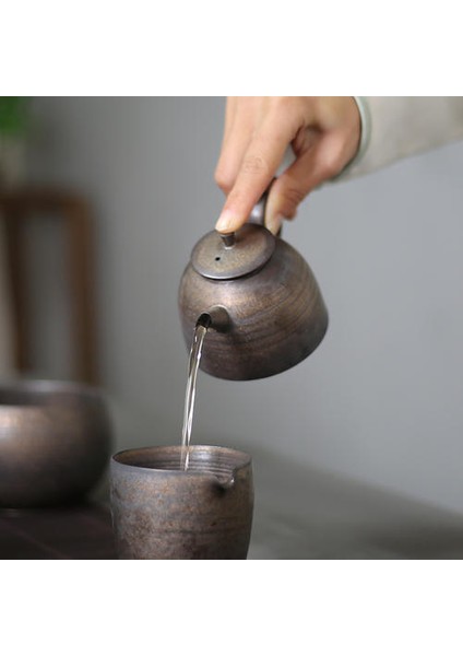 Retro Pas Sır Çaydanlıklar Pigmentli Kung Fu Çay Potu El Yapımı Seramik Drinkware Yüksek Çaydanlık Su Isıtıcısı Porselen | Çaydanlıklar (Yurt Dışından)
