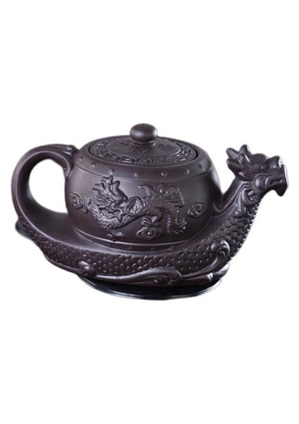 Mor Kil Çaydanlık, Geleneksel Ejderha Çay Potu Büyük Kapasiteli El Yapımı Kil Çay Seti Kettle Kung Fu Çaydanlık | Çaydanlıklar (Yurt Dışından)