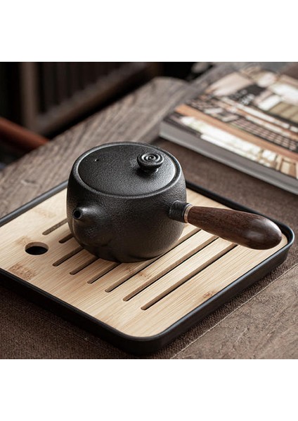 Siyah Çömlek Çay Çekici Kung Fu Çay Seti Yan Saplı Pot Ev Filtresi Çaydanlık Ham Çömlekçilik Japon Yaratıcı Tek Pot | Çaydanlıklar (Yurt Dışından)