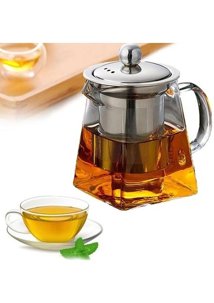 Isıya Dayanıklı Cam Çaydanlık Paslanmaz Çelik Çay ile Demlik Filtre Çiçek Çay Kettle Kung Fu Çay Seti Puer Oolong Çaydanlık | Çaydanlıklar (Yurt Dışından)