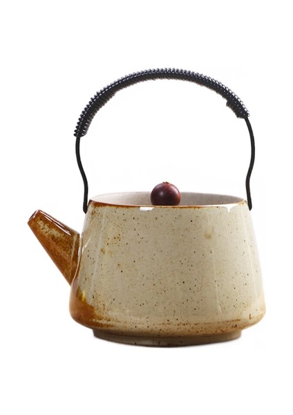 Stoneware Döngü Işlenmiş Çaydanlık Çaydanlık Seramik Ev Tek Demlik Retro Nostaljik Japon Kung Fu Demlik Set Çay Su Isıtıcısı Çay Potu | Çaydanlıklar (Yurt Dışından)