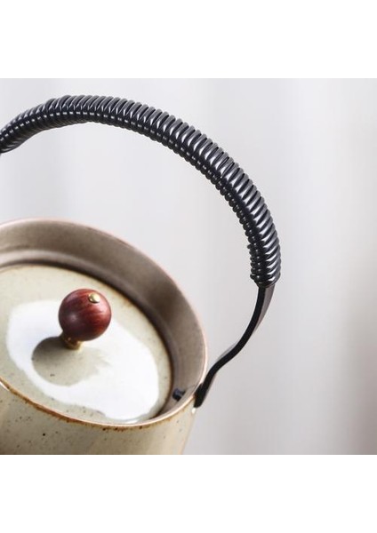 Stoneware Döngü Işlenmiş Çaydanlık Çaydanlık Seramik Ev Tek Demlik Retro Nostaljik Japon Kung Fu Demlik Set Çay Su Isıtıcısı Çay Potu | Çaydanlıklar (Yurt Dışından)
