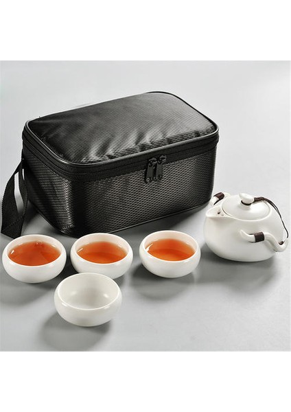 Seyahat Çantası Ding Fırın Çay Setleri Taşınabilir Seyahat Çay Seti Hızlı Kupası Çay Potu Kettle Gaiwan Kung Fu Çay Setleri | Çaydanlıklar (Yurt Dışından)