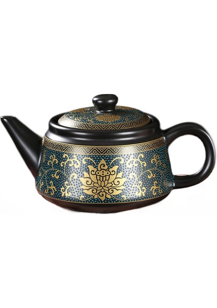 Jingdezhen Vintage Siyah Seramik Çay Potu Çin Çay Seti Özelleştirme Porselen Çaydanlık Oolong Çayı El Yapımı Su Isıtıcısı 240ML | Çaydanlıklar (15.2x7.5cm 240ML / 1) (Yurt Dışından)