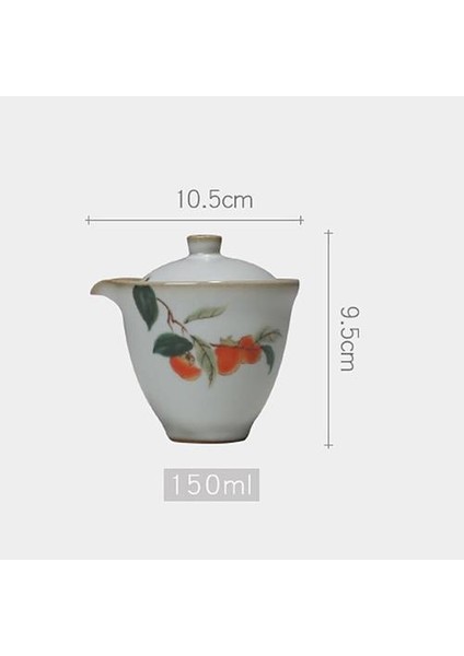150 ml Vintage Ru Fırın Porselen Gaiwan Seramik Çin Kung Fu Çay Seti Çaydanlık Çay Saç Töreni Aksesuarları Çay Potu Tureen | Çay Tureen (Yurt Dışından)