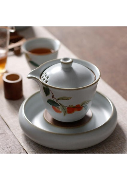 150 ml Vintage Ru Fırın Porselen Gaiwan Seramik Çin Kung Fu Çay Seti Çaydanlık Çay Saç Töreni Aksesuarları Çay Potu Tureen | Çay Tureen (Yurt Dışından)
