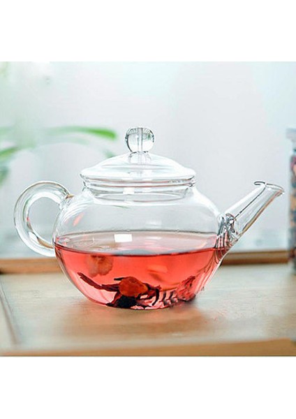 Şeffaf Çaydanlık Isıya Dayanıklı Cam Çaydanlık Çin Demliklü Kahve Çiçek Çay Yaprak Bitkisel Pot 250 ml Dayanıklı Su Isıtıcısı Hediye | Çaydanlıklar (Yurt Dışından)