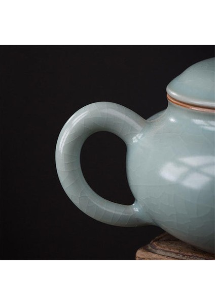 225ML Ru Fırın Çömlek Çaydanlık Kişisel El Yapımı Seramik Top Delik Filtre Demlik Tieguanyin Teaware Çay Makinesi | Çaydanlıklar (Yurt Dışından) modelleri