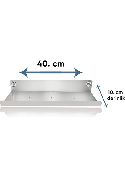 Inox, Ömürlük Paslanmaz Çelikten Raf Ikili Takım, Banyo Rafı, Şampuanlık, Sabunluk, Banyo Aksesuar