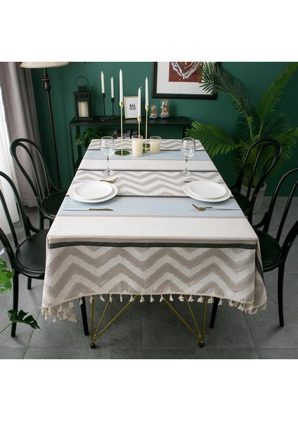 Masa Dekorasyon Yemek Odası Ev Tekstili Için Yemek Odası Masa Kapak Bez Çizgili Modern Parti Üzerinde Dikdörtgen Masa Örtüleri | Masa Örtüleri (140 * 140 Cm) (Yurt Dışından) fırsatları