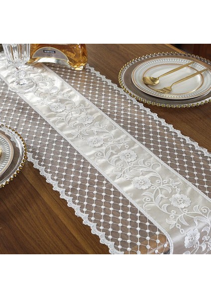 120 cm Dantel Kore Prenses Masa Bayrak Avrupa Beyaz Basit Çay Masa Koşucu Fransız Dantel Tv Kabine Masa Örtüsü | Masa Koşucuları (Yurt Dışından)