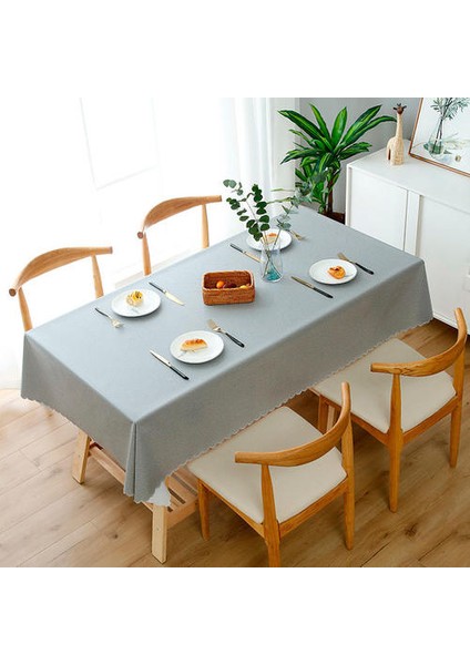 Elastik Katı Renk Masa Örtüsü Dikdörtgen Noel Baba Masa Örtüsü Su Geçirmez Oilcloth Yemek Masası Kapak Bez Ev Dekor | Masa Örtüleri (Yurt Dışından)