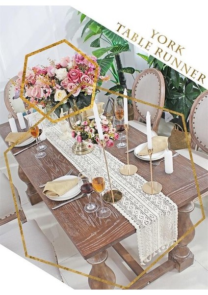 200 cm Romantik Beyaz Dantel Püskül Masa Örtüsü Ülke Olay Parti Malzemeleri Vintage Düğün Ev Dekorasyon Masa Örtüsü Koşucu | Masa Koşucuları (Beyaz) (Yurt Dışından)