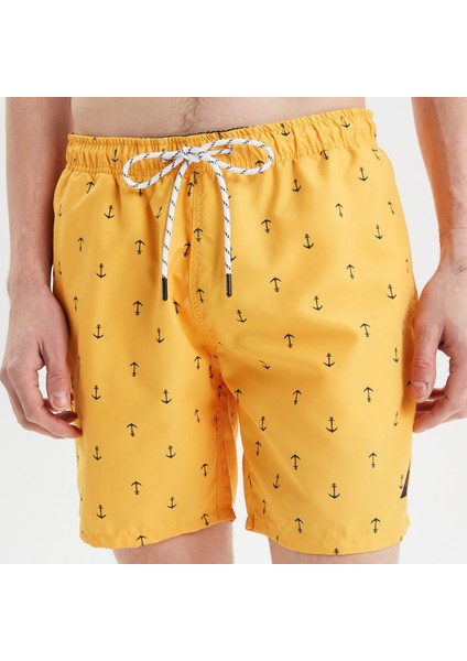 Erkek Sarı Desenli Deniz Şortu T35102T.7BZ fırsatları