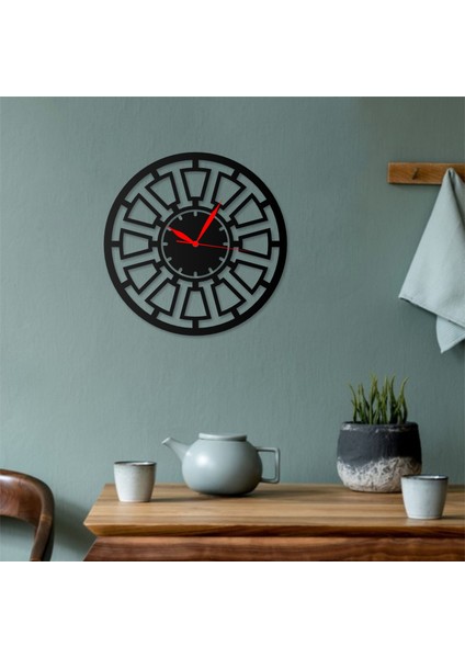 Duvar Saati Desen Tasarımlı Ev ve Ofis Için Dekoratif Metal Duvar Saati