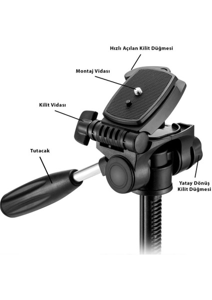 T11 Kamera Youtuber Dslr Canon Nikon Sony Tripod 140CM 5kg Kapasite