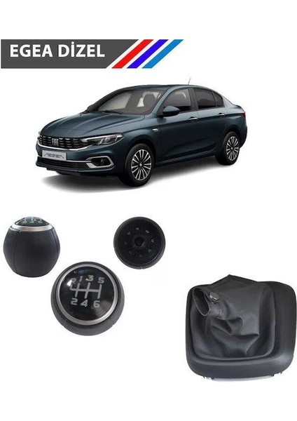 Fiat Egea Dizel Motor 6 Ileri Vites Topuzu ve Vites Körüğü Set M2438-1168 fiyatları