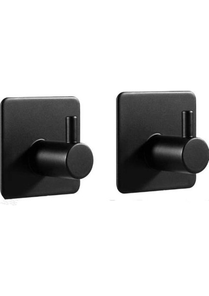 2 Adet Siyah Kendinden Yapışkanlı Bornoz Kanca Duvar Kanca Olmayan Kaymaz Ağır Duvar Kancası Askı Su Geçirmez Sopa Üzerinde Kanca Mutfak Armatürü | Robe Hooks (Yurt Dışından) fiyatları