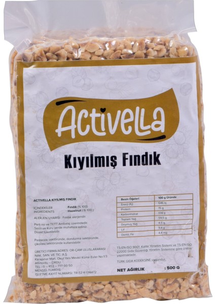 Kıyılmış Iç Fındık 500 gr