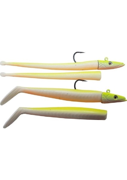Sandeel And Slug 10CM 10G 32-Lemon Back 4+2 Adet Suni Yem fiyatları