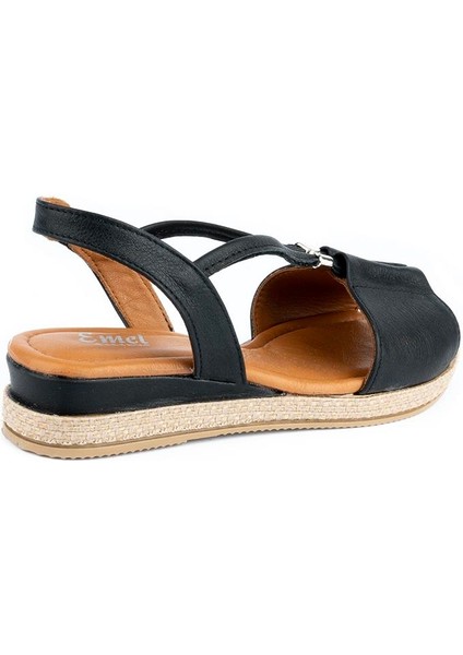 1276 Modern Rahat Yumuşak Taban Hafif Deri Sandalet Siyah fırsatları