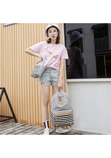 USB Şarj Bağlantı Noktalı Sırt Çantası - Gri (Yurt Dışından) fiyatları