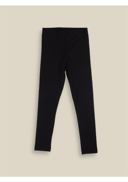 Penye Pamuklu Çocuk Tayt Siyah modelleri