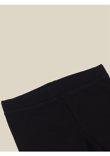 Penye Pamuklu Çocuk Tayt Siyah fırsatları