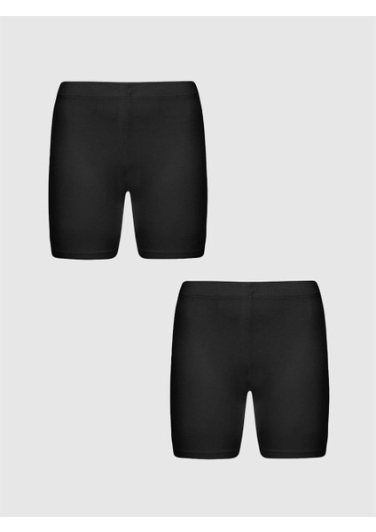 2 Adet Pamuklu Çocuk Şort Boy Kısa Tayt Siyah fiyatları