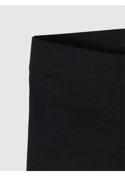 2 Adet Pamuklu Çocuk Şort Boy Kısa Tayt Siyah fırsatları