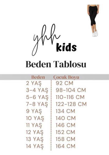 2 Adet Pamuklu Kapri Boy Çocuk Tayt Siyah indirimleri