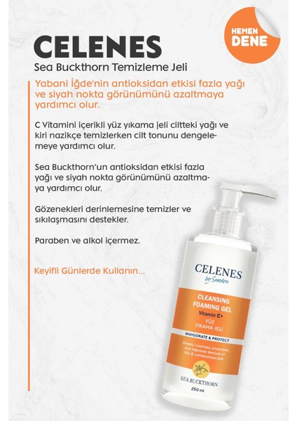 Celenes By Sweden Sea Buckthorn Temizleme Jeli Yağlı Karma 250 ml