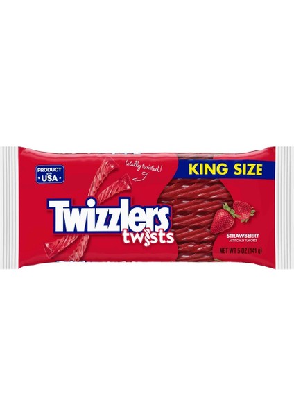 Twists King Size Strawberry Licorice Candy 141 gr