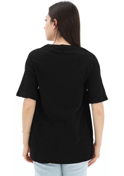 Bisiklet Yaka Taş Detaylı Süprem T-Shirt - Siyah modelleri