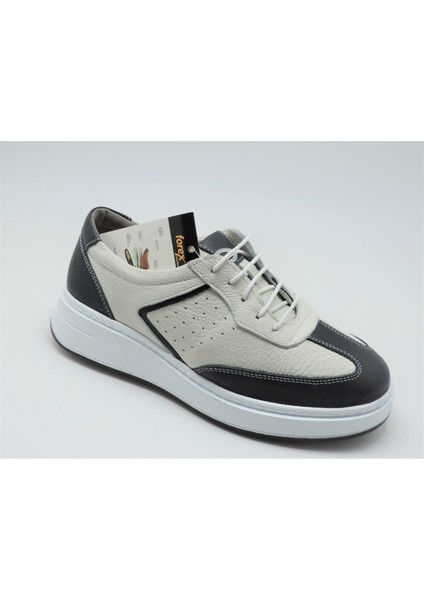 Kadın Napa Spor Ayakkabısı Koyu Mavi Hakiki Deri Medikal