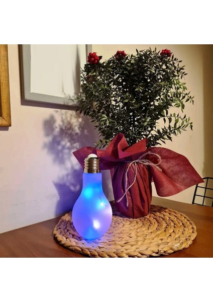 Lıghtbulb Pink Glass Decoratıon LED Light Vıp Kalite Dekor Pembe Ampul LED Lamba Renkli LED Işıklı fiyatları