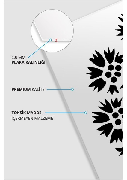 20X20 cm Pres Kompozit Plaka 8'li Paket