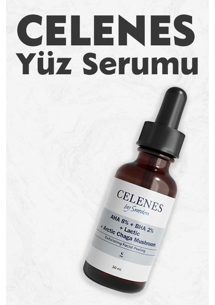 Celenes By Aha Bha Lactic Arctic Chaga Mushroom Yüz Serumu 30 Ml