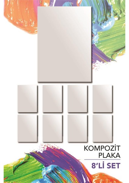 25X35 cm Pres Kompozit Plaka 8'li Paket