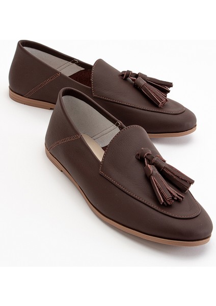 F04 Kahve Cilt Hakiki Deri Ayakkabı