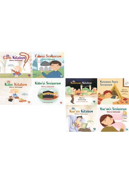 Merve Gülcemal 8 Kitap Set - Cami + Ramazan + Kuran + Kabe Kitapları - Merve Gülcemal