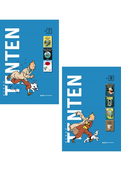 Tenten 7-8. Toplu Ciltler 2'li Set - Herge