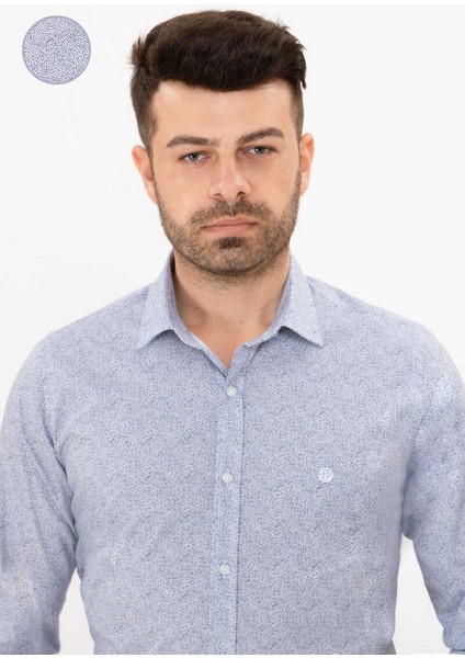 Slımfıt Gomlek Lacivert