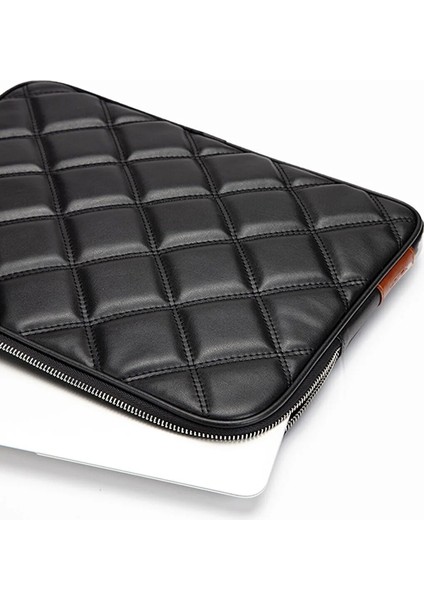 MacBook Air M2 13.6 2022 A2681 Için Baklava Desen Kapitone Deri Kumaş Taşıma Çantası Kılıf - AL3765 fırsatları