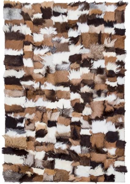 Tamamen Doğal ve Renkli Kürk Halı 120 x 180 cm