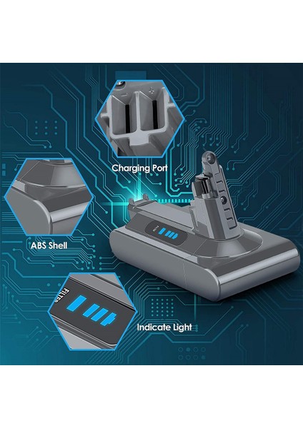 Dyson V10 SV12 V10 Kabarık V10 Hayvan Mutlak Motorhead Hatırlatma Için V10 Pil Adaptörü 21.6V + Filtre Değiştirin (Yurt Dışından)